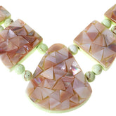 Jay King Yellow Meadow Stone Bluefer Shell Inlay Reversible Necklace